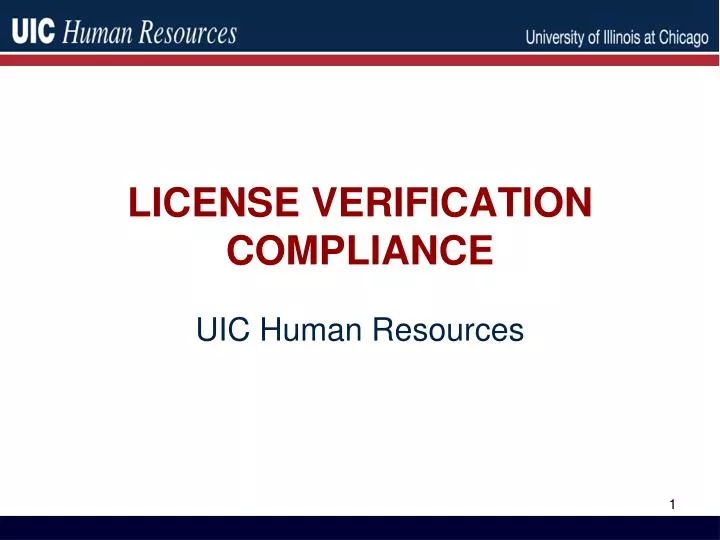license verification compliance n.