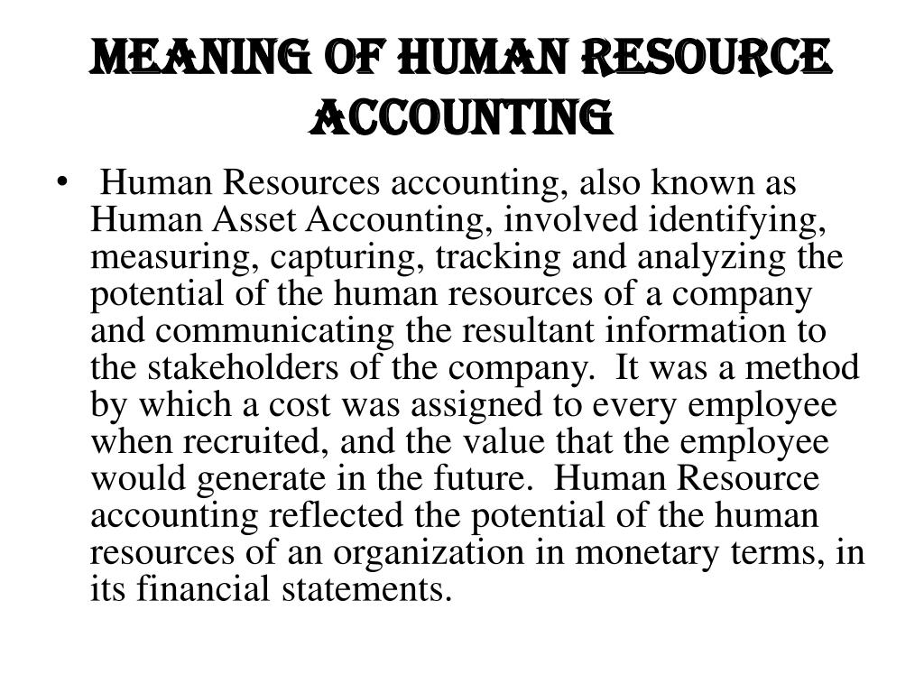 research paper on human resource accounting