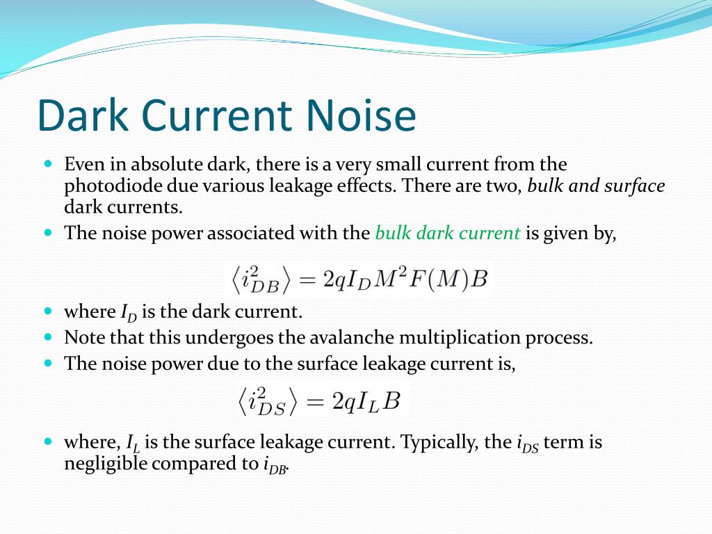 dark current dark noise dark current dark noise
