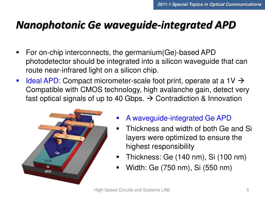 PPT Reinventing germanium avalanche photodetector for nanophotonic on