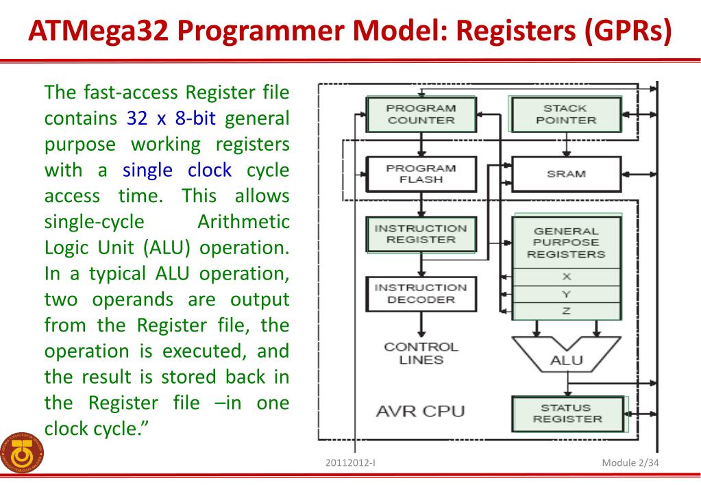 PPT - Introduction to AVR ATMega32 Architecture PowerPoint Presentation ...