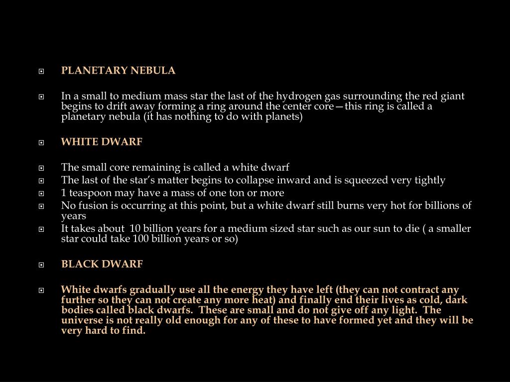 PPT - The Birth and Death of Stars PowerPoint Presentation, free ...