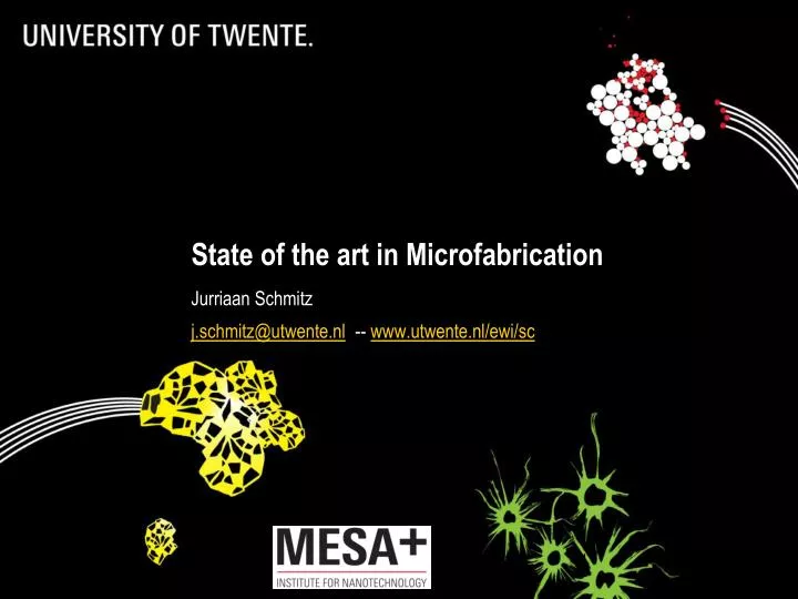 state of the art in microfabrication n.