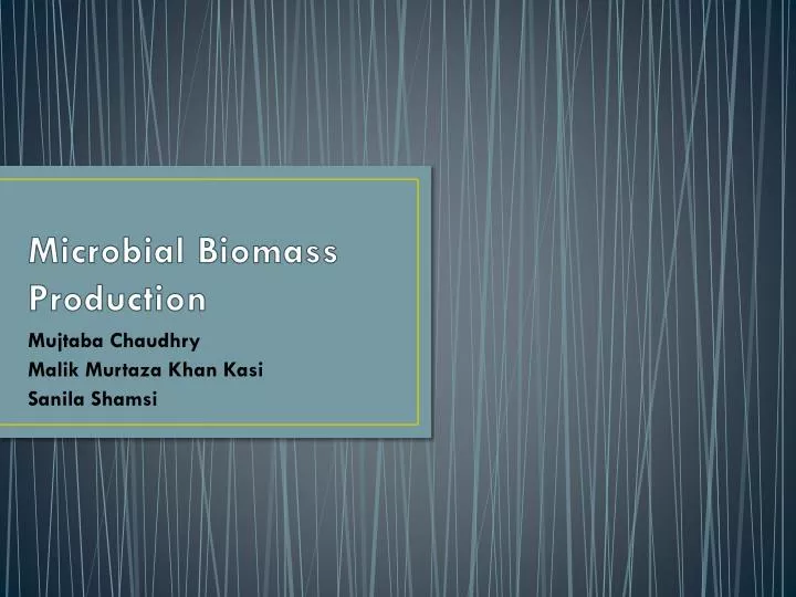 microbial biomass production n.