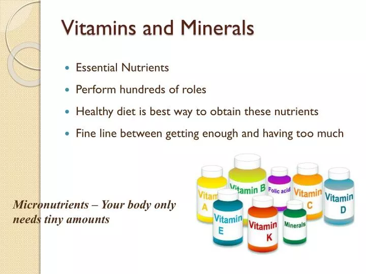 PPT - Vitamins and Minerals PowerPoint Presentation, free download -  ID:1588841