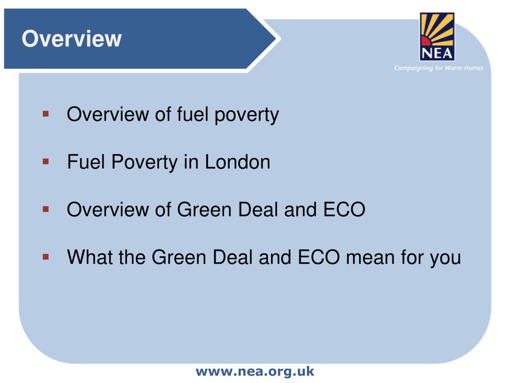 PPT National Energy Action Fuel Poverty Green Deal and ECO