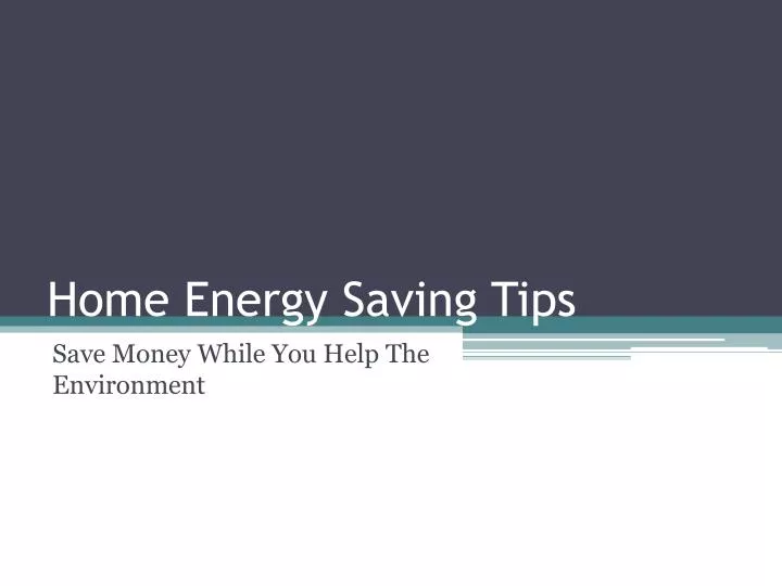 home energy saving tips n.