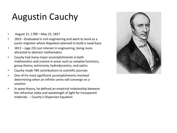 Ppt Augustin Cauchy Powerpoint Presentation Free Download Id 1589250
