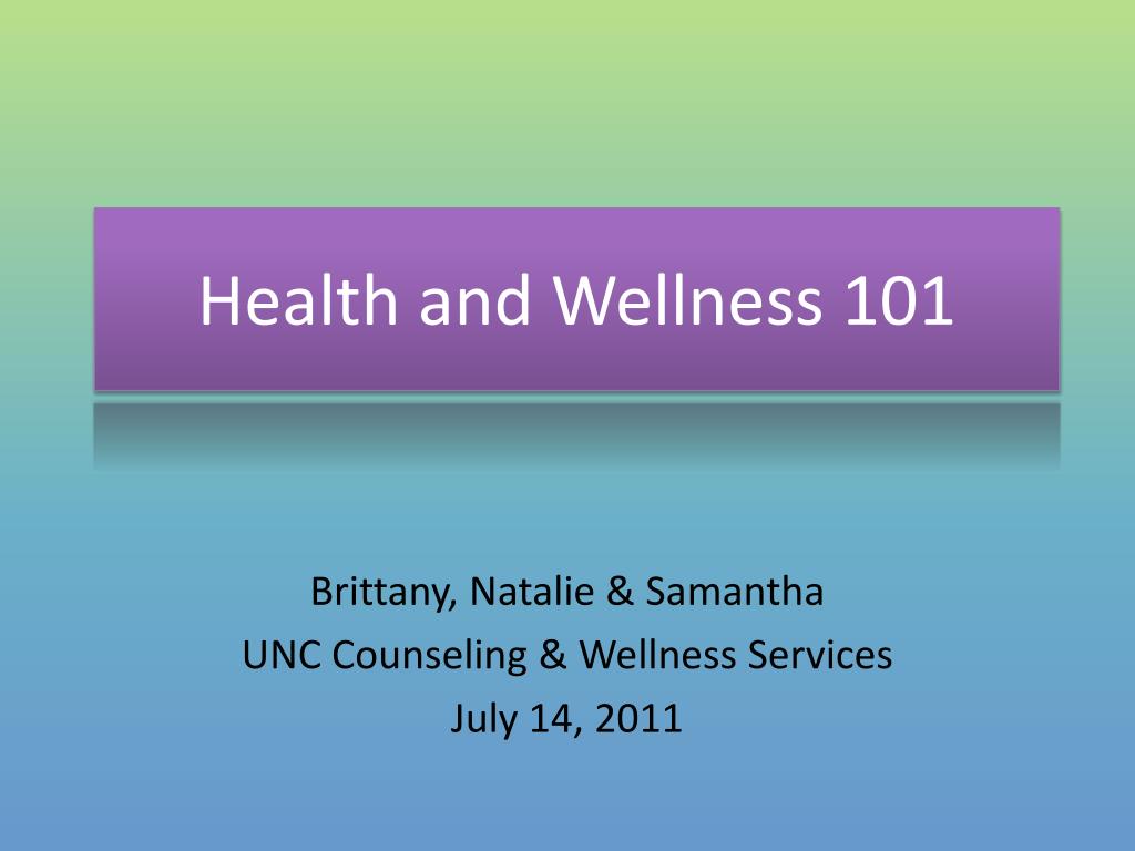 Ppt - Health And Wellness 101 Powerpoint Presentation, Free Download 