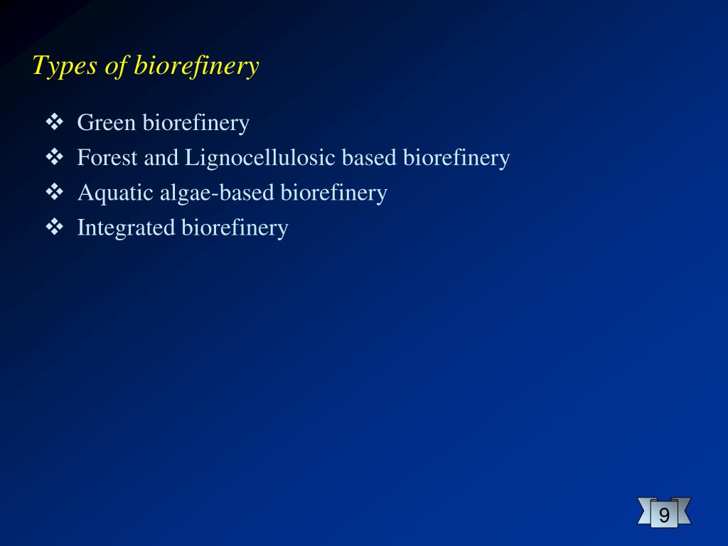 PPT - In the name of God Master of science seminar Biorefinery ...