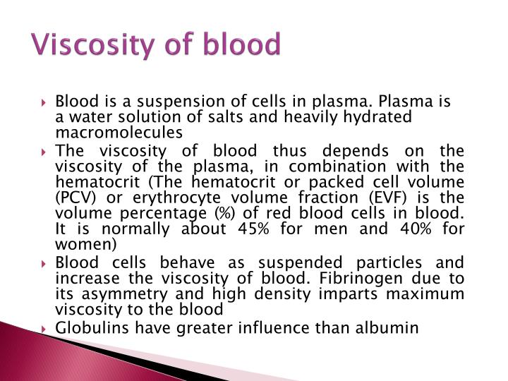 lab test for blood viscosity
