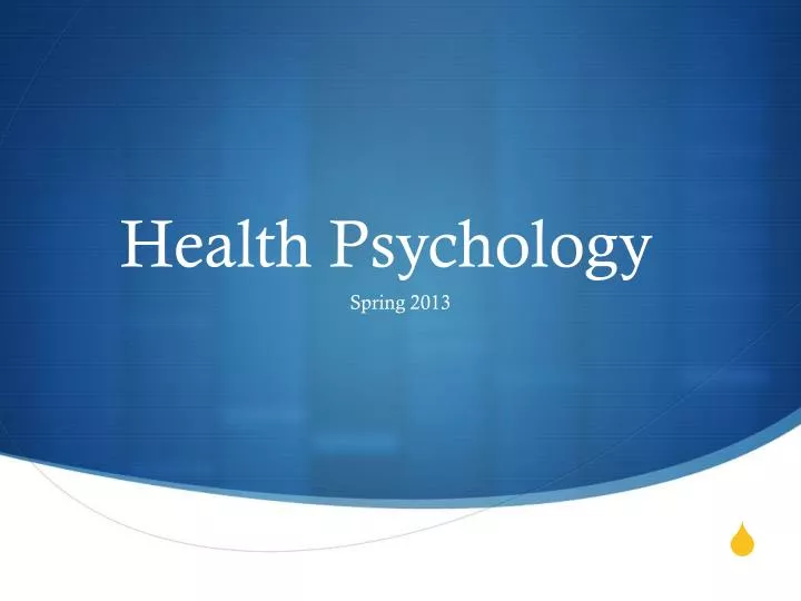 health psychology presentation topics