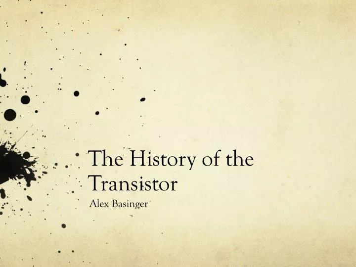 the history of the transistor n.
