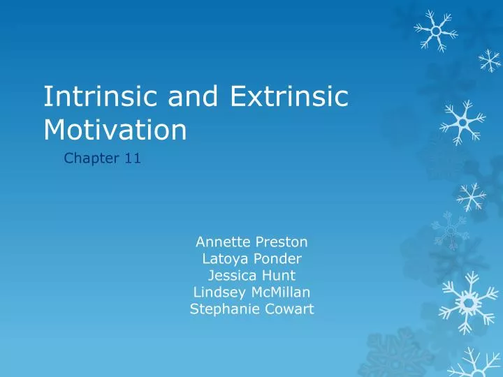 extrinsic vs intrinsic motivation extrinsic vs intrinsic motivation