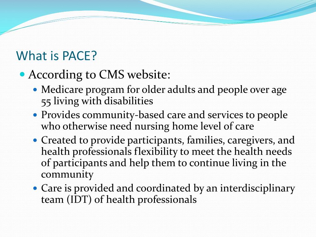 PPT PACE Program for AllInclusive Care for the Elderly PowerPoint