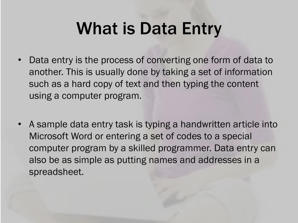 data entry powerpoint presentation