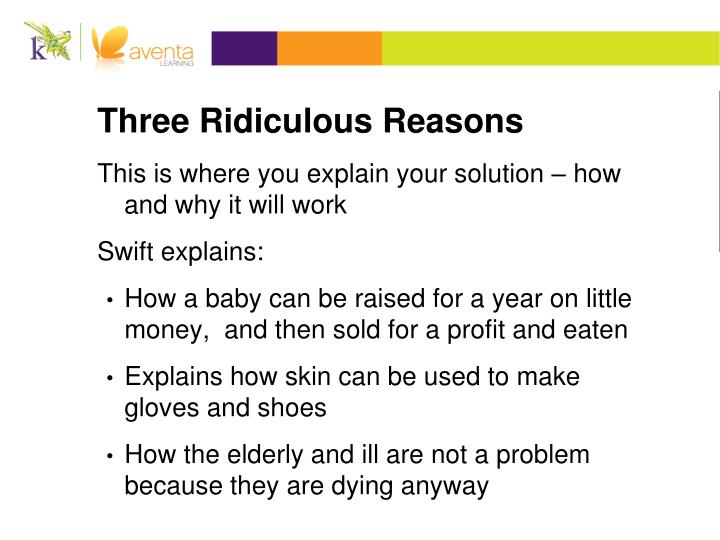 outlinging satirical argument Assignment: outlining a satirical argument directions: in the chart below, describe three problems with society today next, explain a satirical solution to each. outlinging satirical argument Assignment: outlining a satirical argument directions: in the chart below, describe three problems with society today next, explain a satirical solution to each.