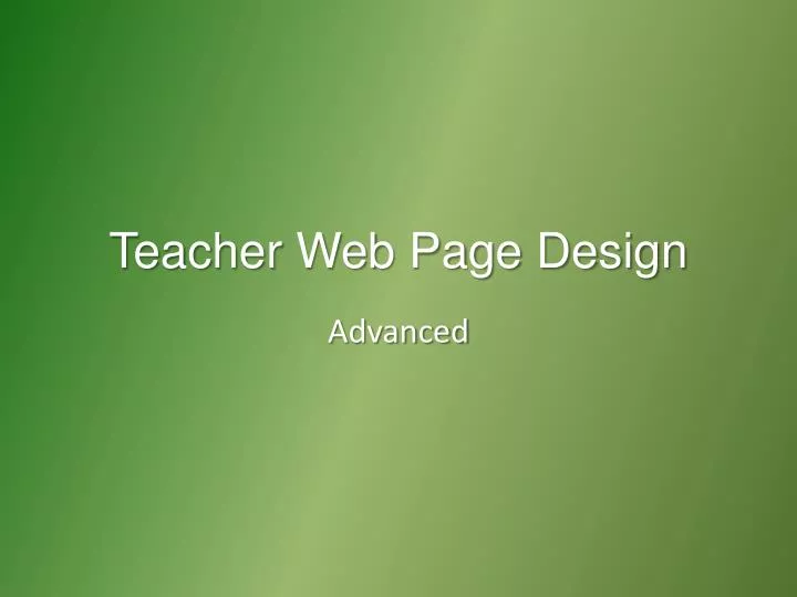 teacher web page design n.