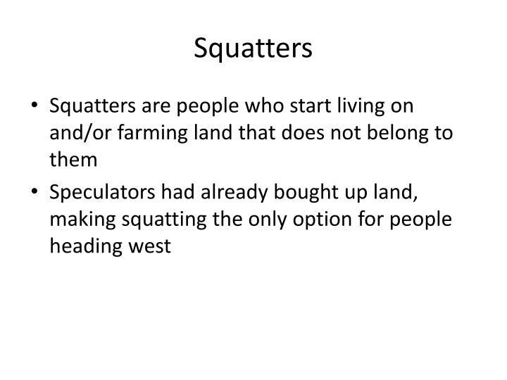 Squatter Definition Und Bedeutung – VSALBC