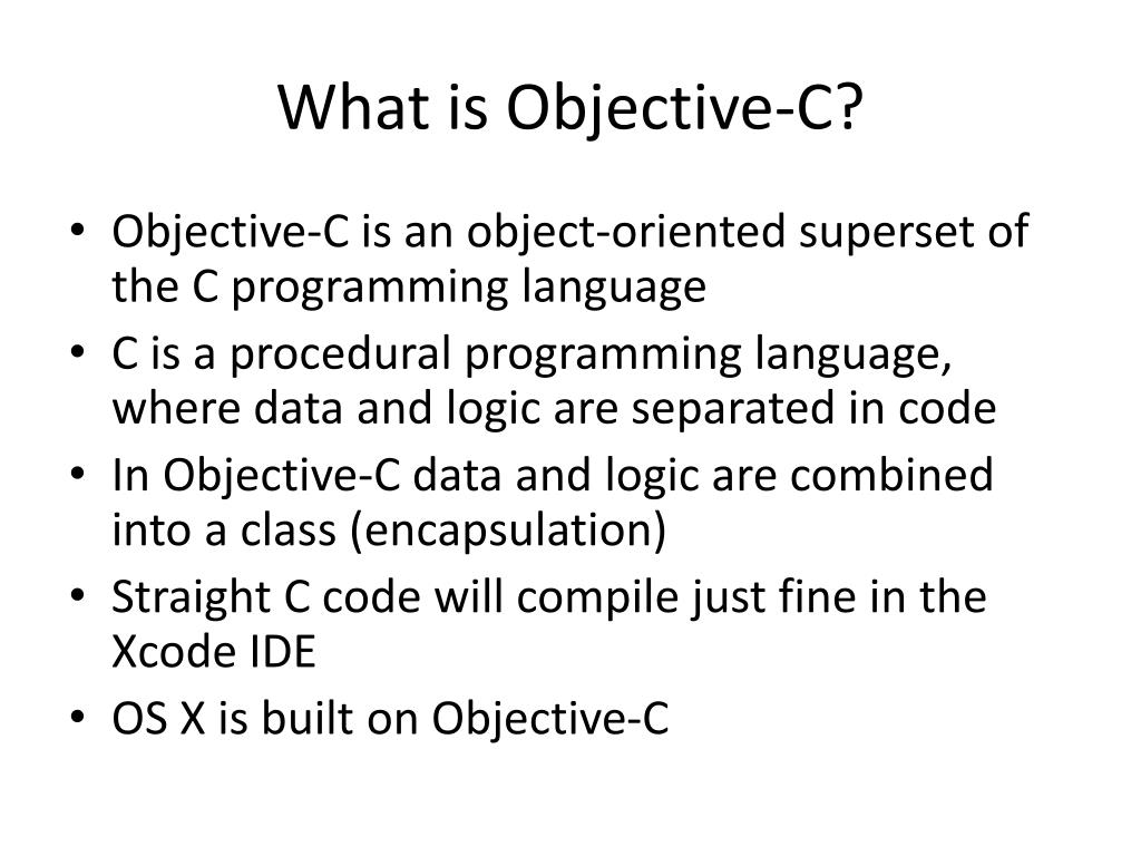 PPT - Overview of Objective-C PowerPoint Presentation, free download ...