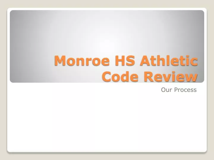 monroe hs athletic code review n.