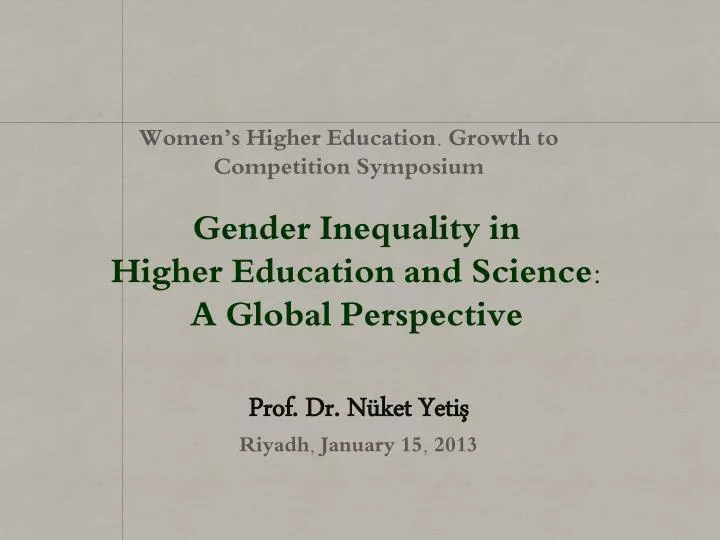 thesis on gender inequality in education