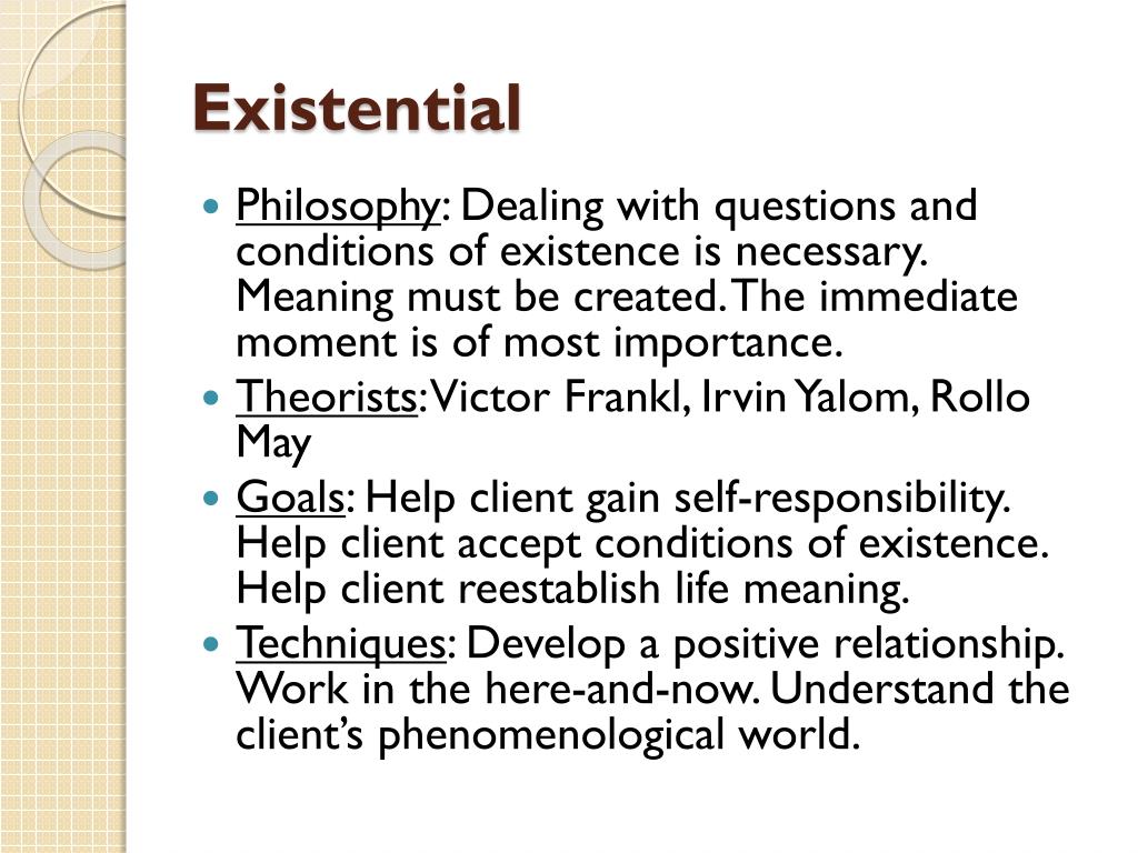 existential approach essay