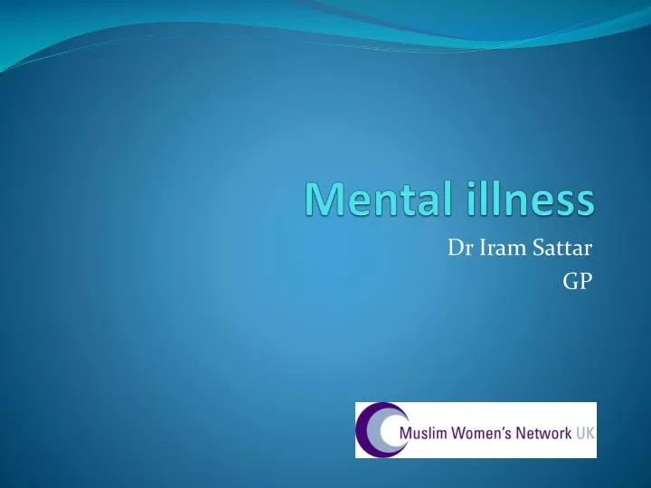 PPT Mental Illness PowerPoint Presentation Free Download ID 1593267