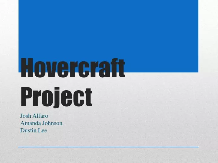 hovercraft project n.
