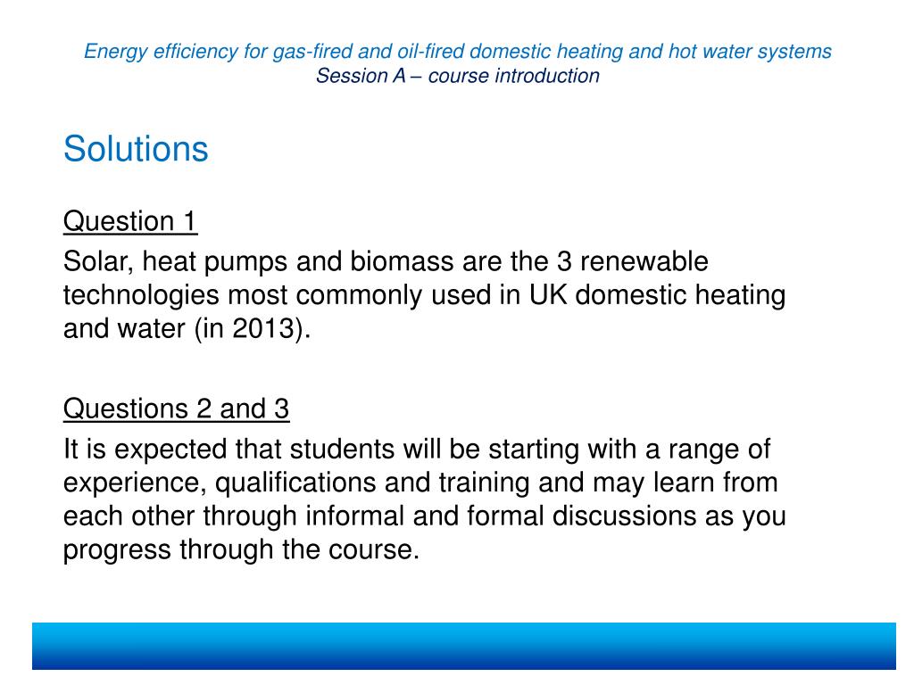 PPT - Welcome to Energy efficiency for gas-fired and oil-fired domestic ...