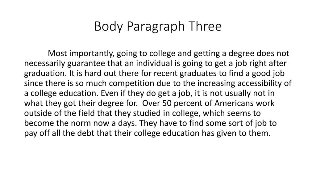 argumentative essay body paragraph