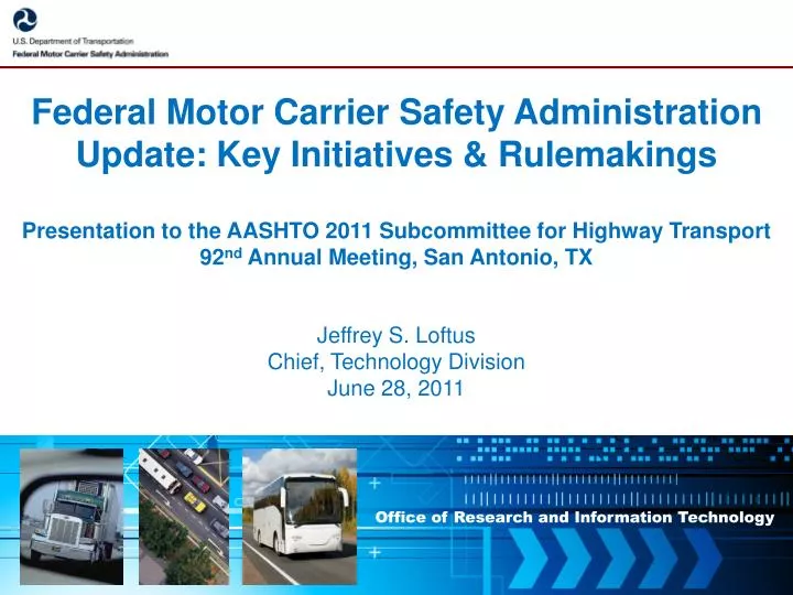 PPT Federal Motor Carrier Safety Administration Update Key