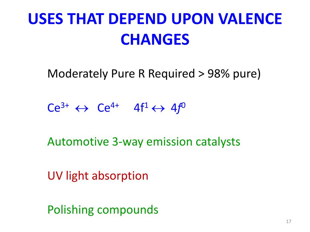 Valence Change Method PPT - THE PHYSICAL METALLURGY OF THE RARE EARTH METALS PowerPoint ...