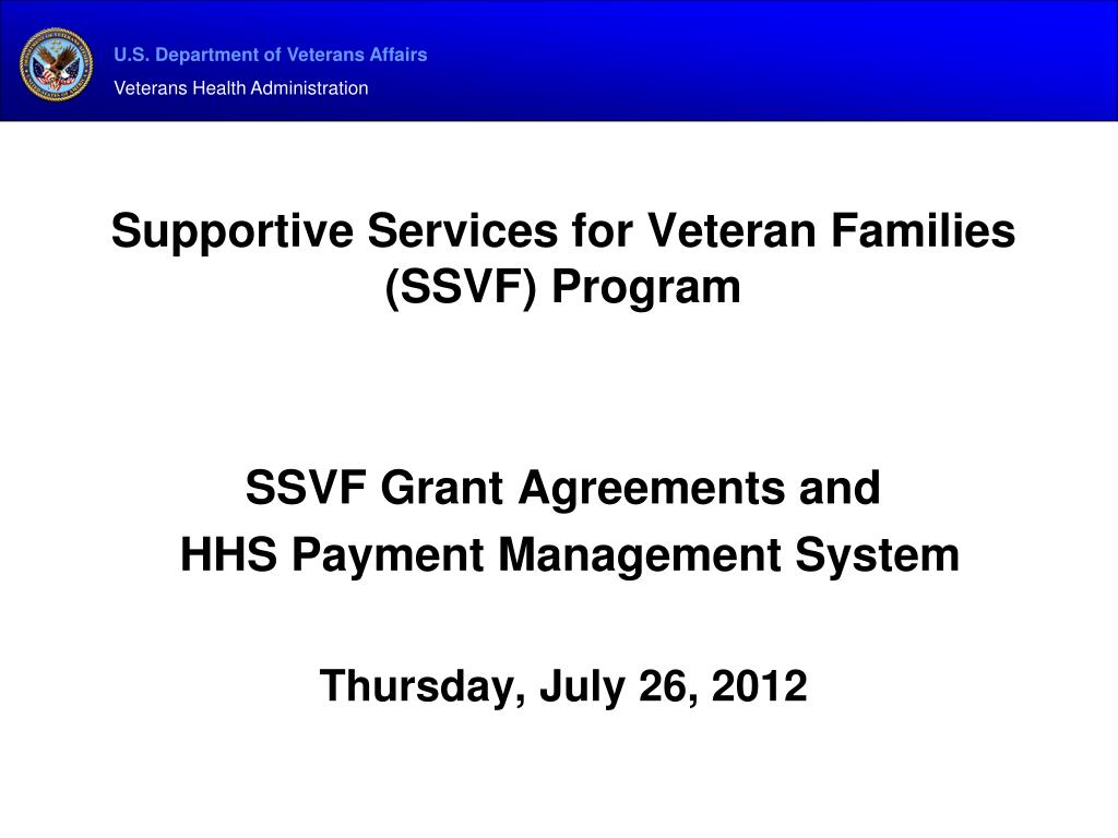 PPT Supportive Services for Veteran Families (SSVF) Program SSVF