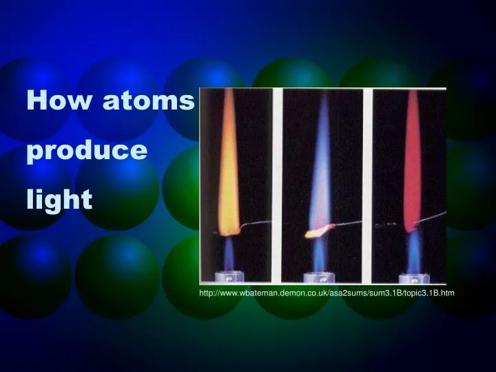 PPT How atoms produce light PowerPoint Presentation, free download