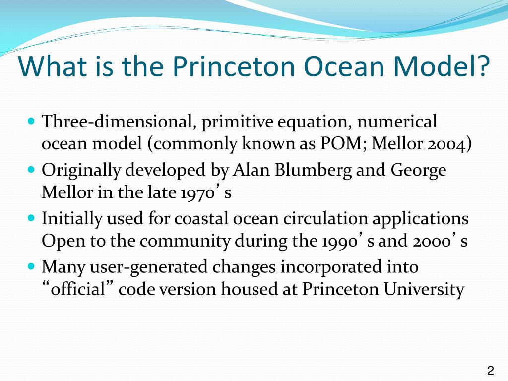 PPT Ocean: The Princeton Model PowerPoint Presentation - ID:1597629