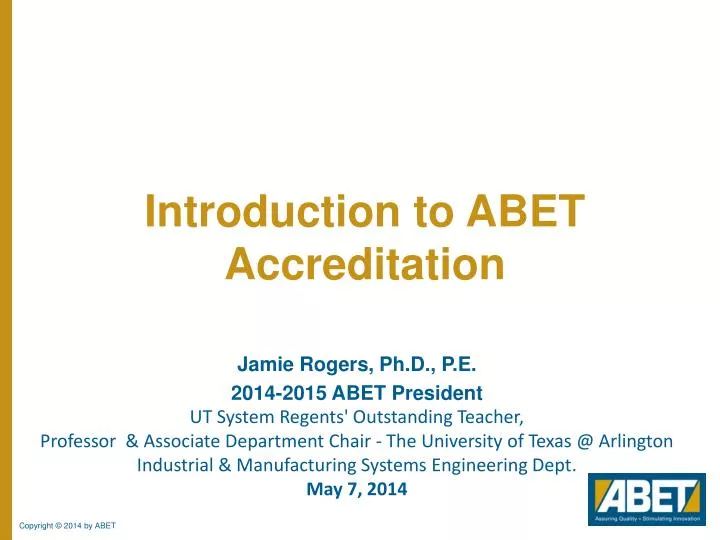 introduction to abet accreditation n.