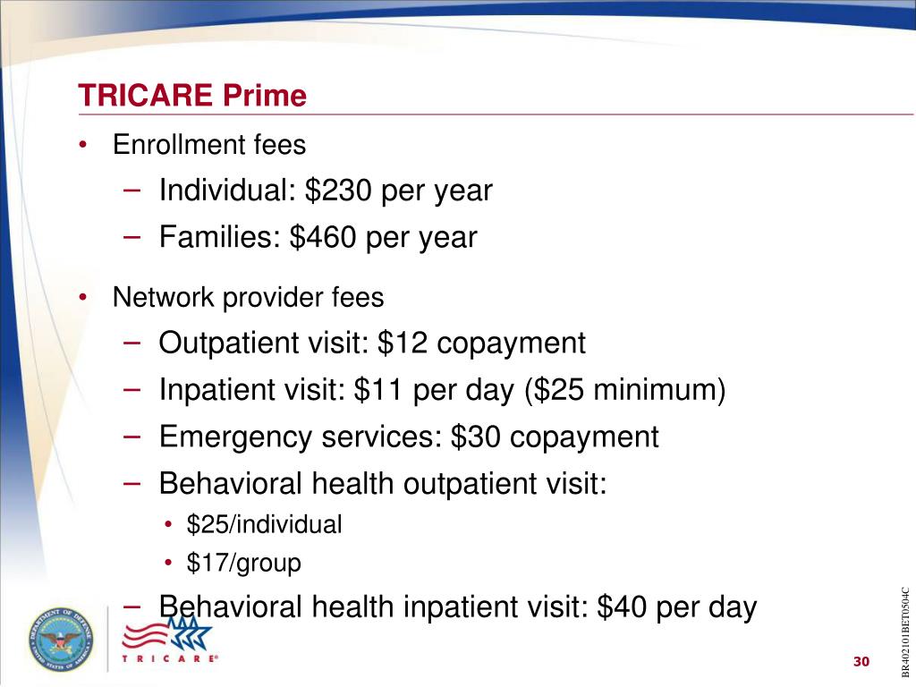 PPT TRICARE Benefits TRICARE Reserve Select TRICARE Retired Reserve