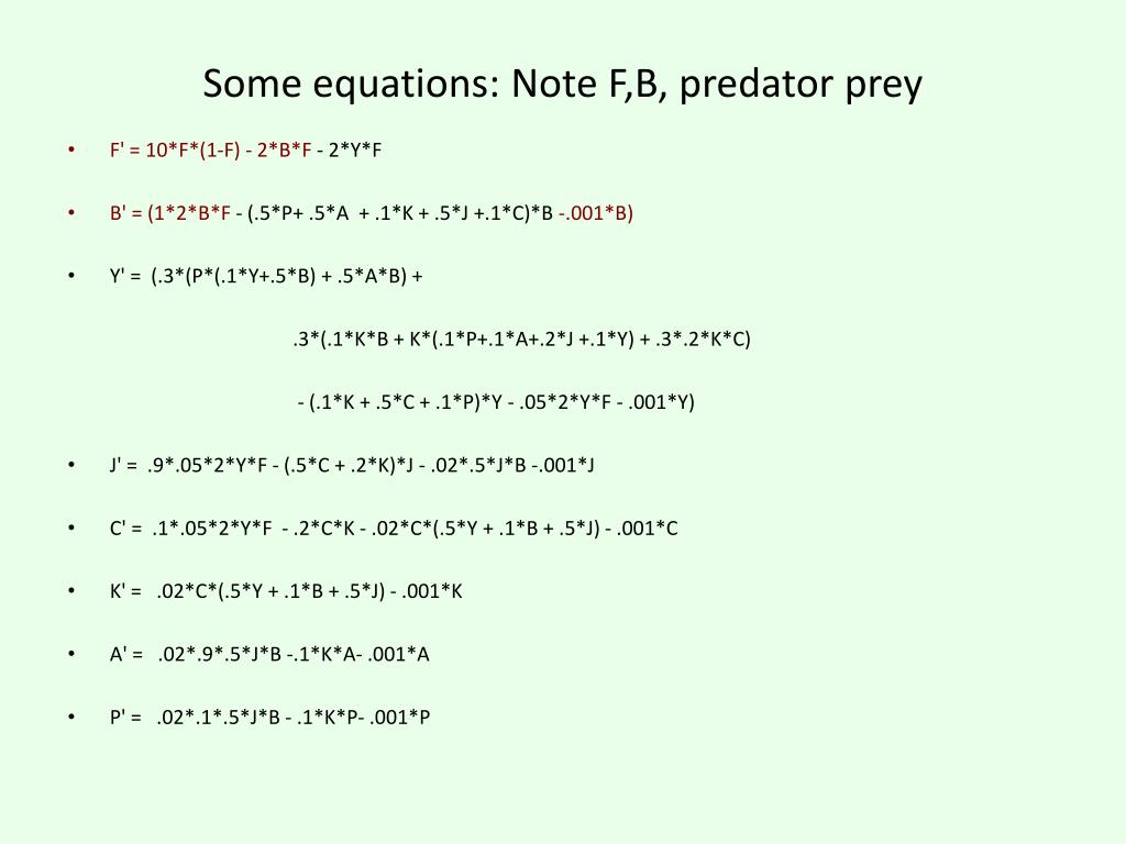 Ppt Modeling Predator Prey Equations For Ambystoma Tigrinum In The Presence Of Phenotypic Plasticity Powerpoint Presentation Id