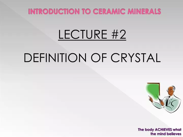 introduction to ceramic minerals n.