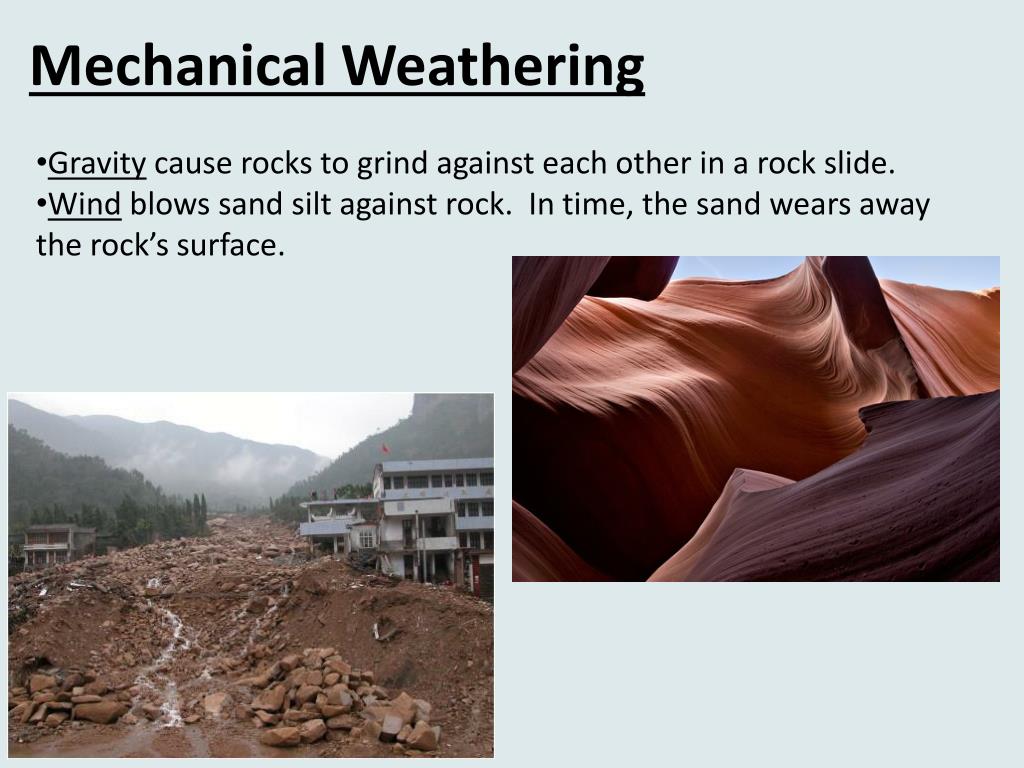 research about mechanical weathering