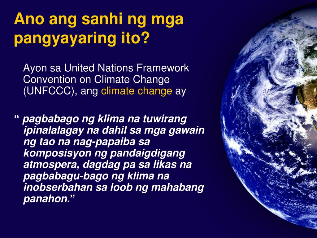 Kahulugan Ng Pabago Bago Ng Klima O Climate Change