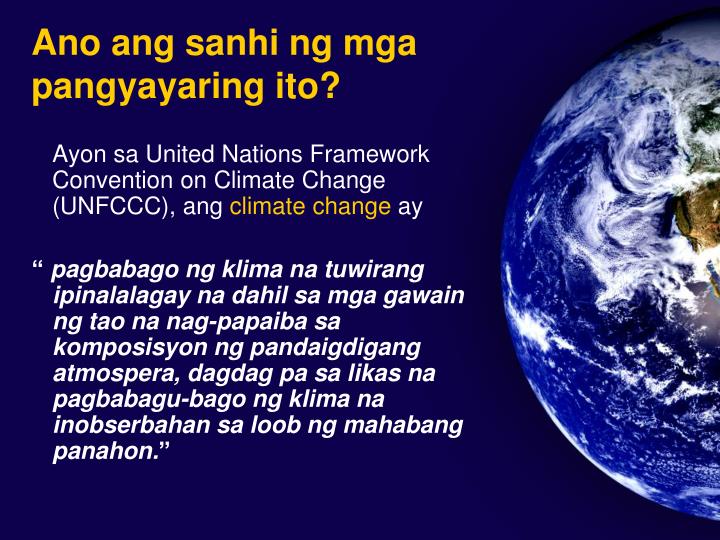 ano ang epekto ng climate change essay tagalog