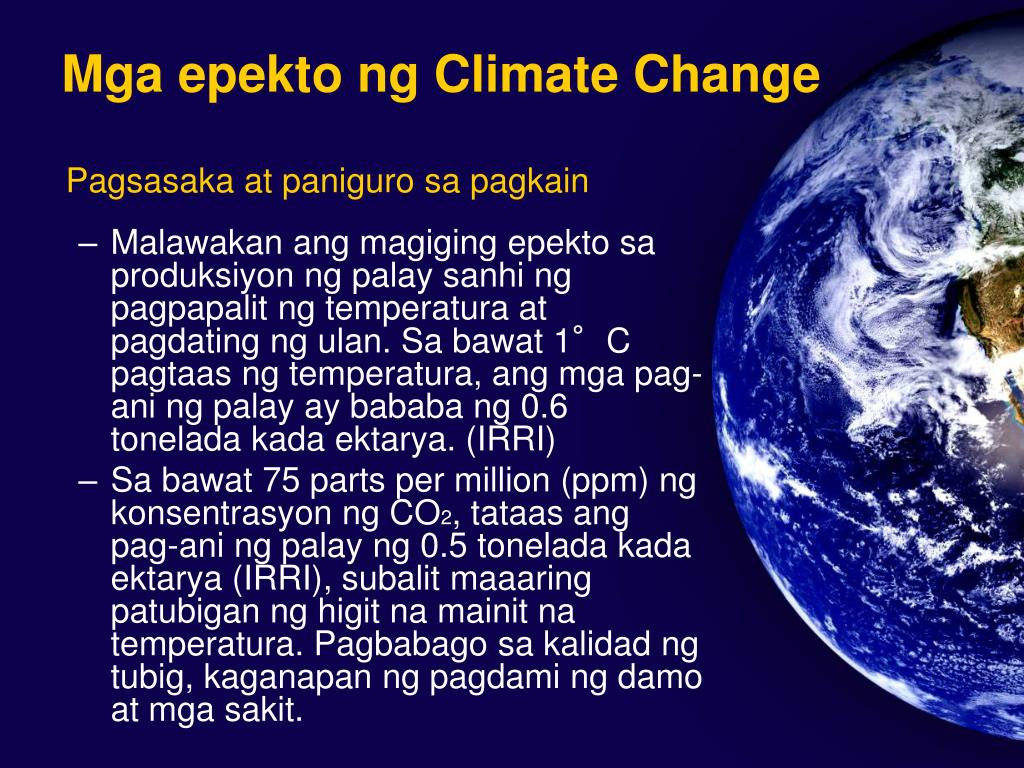 dahilan ng climate change essay