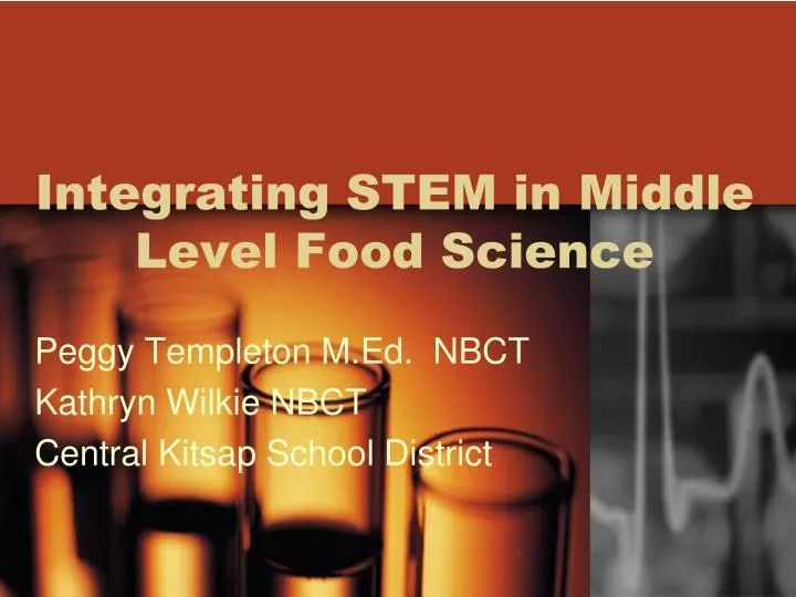 integrating stem in middle level food science n.