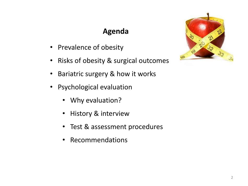 PPT Psychological Evaluation for Bariatric Surgery David X. Swenson