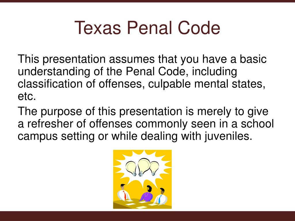 PPT Texas Penal Code PowerPoint Presentation, free download ID1602960