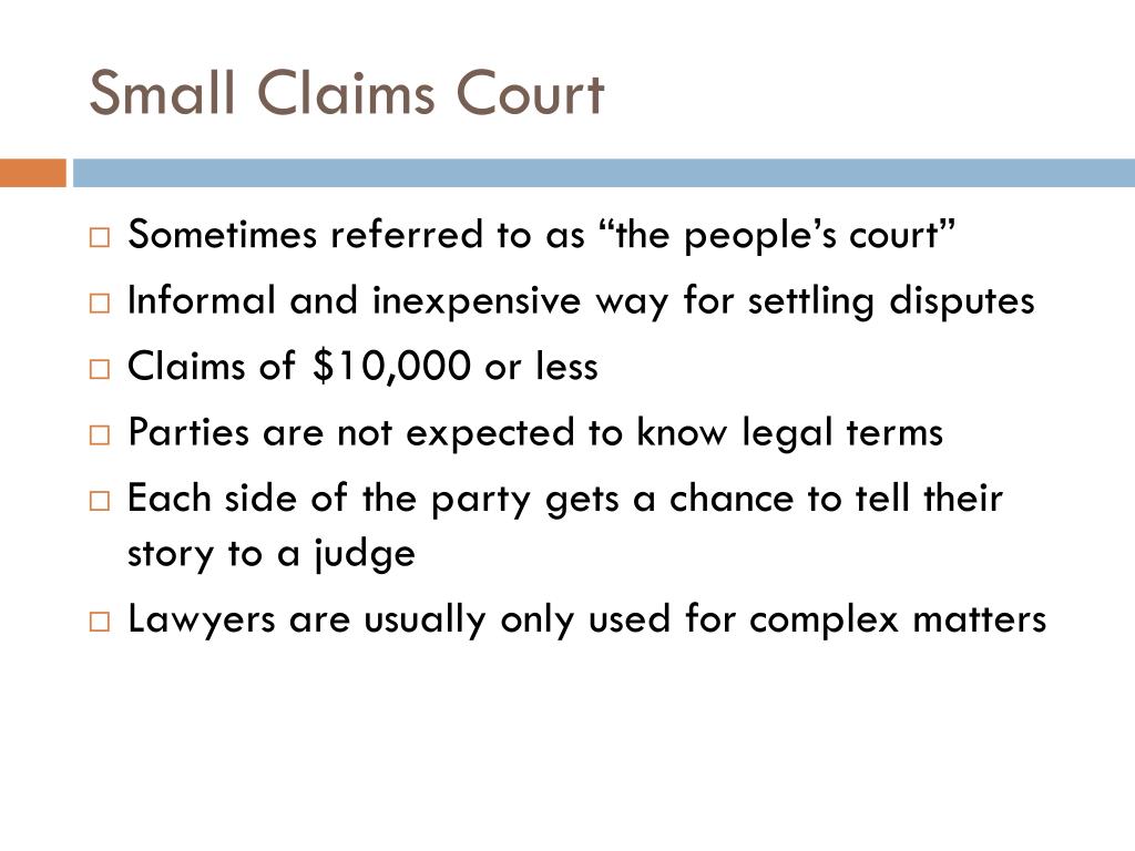 PPT Small Claims Court PowerPoint Presentation free download ID