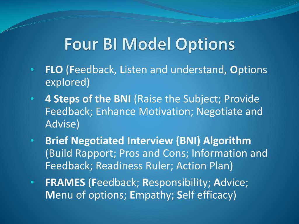 PPT - Screening, Brief Intervention, and Referral to Treatment (SBIRT ...
