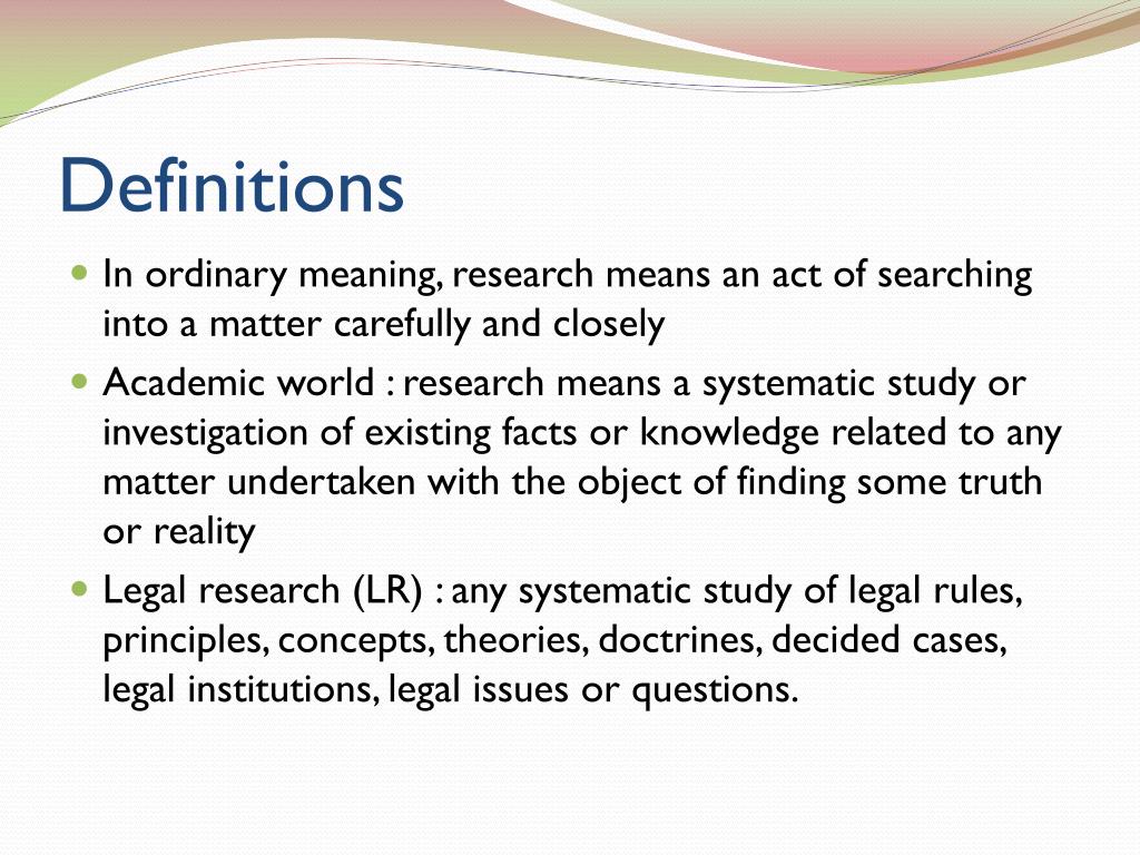 PPT - LEGAL RESEARCH PowerPoint Presentation, free download - ID:1603502